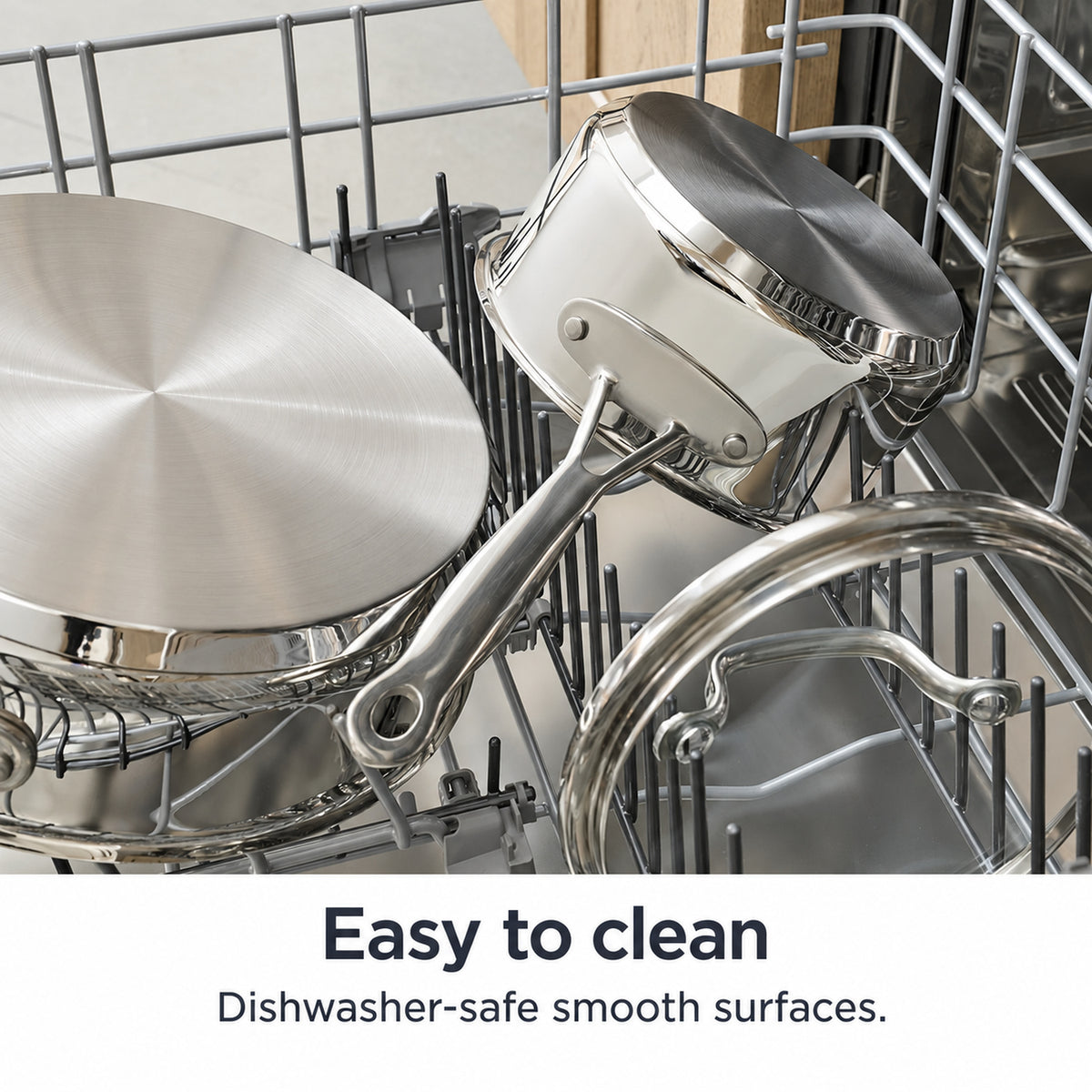 11-Piece Stainless Steel Cookware Set with Glass Lids and Steamer Insert